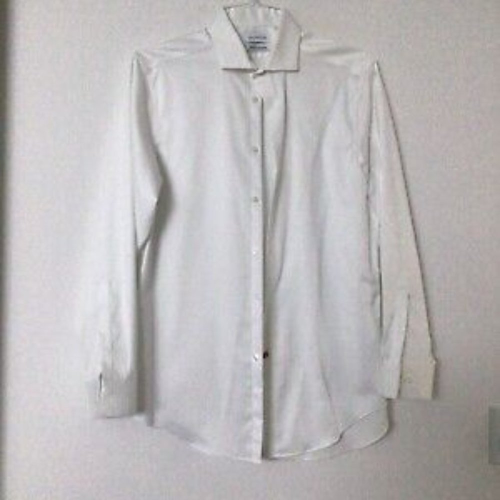 Used [spot lower back] Calvin Klein White No Iron Dress Shirt